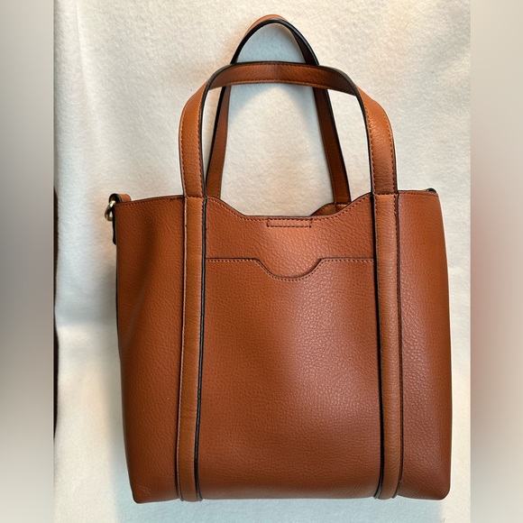 Urban Expressions Handbags - Brown Faux Leather Tote Bag